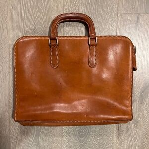 I MEDICI FIRENZE Brown Leather Briefcase